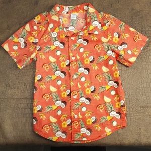 Boys Old Navy. Orange coconut hawaiian Shirt. Size 4T.